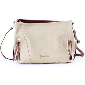 Baroncelli Leather Tote Bag, Medium Size, Genuine Italian Pebbled Leather, Designed and Made in Italy