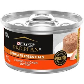Purina Pro Plan Grain Free, High Protein Pate Wet Cat Food, Complete Essentials Ocean Whitefish & Tuna Entree - (Pack of 24) 3 oz. Cans