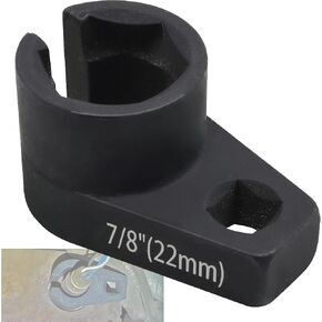 Offset Oxygen Sensor Socket 3/8-Inch Drive 7/8-Inch 22mm Universal for Most Cars Oxygen Sensor Offset Puller Wire Gate Accesses Sensor from Side Preventing Damage to Wires