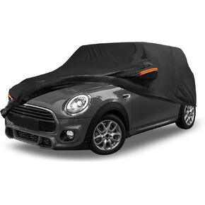 Car Cover Waterproof Custom Fit for Mini Cooper 2 Door 2002-2021 All Weather for Automobiles Outdoor Snow Sun Dust UV Protection Full Exterior Cover with Door Zipper