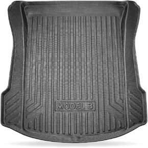 Custom Fit Heavy Duty Utility Cargo Liner for-Tesla Model 3 2017 2018 2019 2020 2021 2022 2023 All Weather Rubber TPE Protection Cargo Mat Trunk Mat Trunk Liner Rubber Protection
