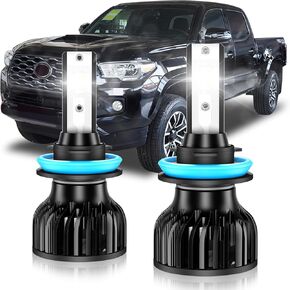 Fit for Toyota Tacoma 2016 2017 2018 2019 2020 2021 2022 2023 Low Beam Bulbs, Super Bright 6000K Cool White, Plug and Play, Pack of 2