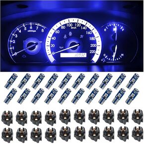 20PCS Dashboard LED LED T5 LED ، Super Bright Auto Instrument Panel 3030-3SMD PLUST PLUSTICALS ، Accountors Cluster Cluster Accountors ، Universal for RV ، SUV ، TRACK (WHITE)