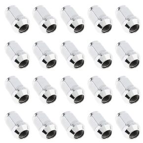 20pcs 1/2-20 Lug Nuts with Cone Seat, 1.38inch Tall 3/4inch Hex Closed End Chrome Plated Wheel Lug Nuts Fit for Ford/Jeep/Dodge