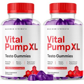 (2 حزمة) مضخة حيوية XL Gummies - مكملات Gummy Maximum Pumpxl Maximum - جميع الطبيعية Natural Vitalpump XL Gummies مرة واحدة في فيتامين قابلة للمضغ اليومية التي تدعم القوة والطاقة (120 Gummies)