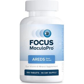 Focus MaculaPro - AREDS-Based Eye Vitamin-Mineral Supplement (180 ct. 90 Day Supply) AREDS-Based Vitamins for Non-Smokers - AREDS-Based Supplements