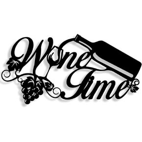 Pigort Metal Wine Wall Art, Bar Metal Sign, Kitchen Signs Wall Decor, Vino Lover Metal Wall Art For Home Restaurant Bar