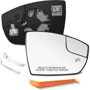 Passenger Side Mirror Glass Replacement for Ford Escape 2013 2014 2015 2016, Ford C-MAX Mirror Glass 2013-2018, Right Heated Mirrors with Rear Holder, CJ5Z17K707B