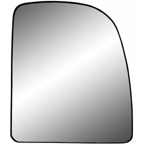 Passenger Side Non-heated Mirror Glass w/backing plate, Econoline, Ford Excursion, F250, 350, 450, 550 Super Duty Pick-Up, towing mirror top lens, 8 3/8" x 7 1/8" x 10 5/16" (towing Mirror top lens)