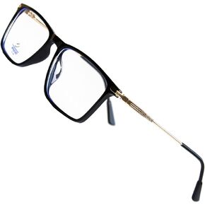 TR90 Blue Light Blocking Glasses,Spring Hinge Reading Glasses for Men Women, Computer Eyeglasses Anti-Eyestrain, UV Glare Protection, Light Black