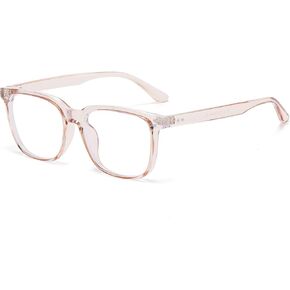 Gleyemor Mens Blue Light Glasses Fashion Square Frame Computer Glasses for Men Lightweight Sturdy Daily Eyeglasses