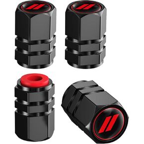 Aluminum Car Tire Valve Stem Caps Compatible with Chevy Camaro SS Car Accessories Corrosion Resistant Tire Valve Cap Set Stem Covers for Cars Trucks Motorcycles SUVs and Bikes