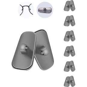 6 Pairs Replacement Silicone Rubber Nose Pieces Compatible with Oakley Wiretap 2.0/Surface Plate/Wingfold/Wingback SQ/Tincup/Tincup 0.5 Ti/Conductor 6(8) Sunglass,Clear