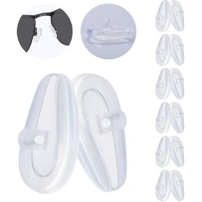 6 Pairs Replacement Silicone Rubber Nose Pieces Compatible with Oakley Wiretap 2.0/Surface Plate/Wingfold/Wingback SQ/Tincup/Tincup 0.5 Ti/Conductor 6(8) Sunglass,Clear in Kuwait
