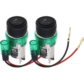 ECSING 2PCS سجائر أخف السجائر المقبس المقبس بديلة بديلة سدادة ولاعة السجائر ومقبس ملحقات سيارة 12V السيارة السيارة