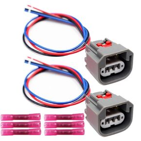 2PCS 3-Way Front Turn Signal Light Connector Compatible with 2010-2019 Ram 1500 645-943 68064998AA Harness Wire Pigtail