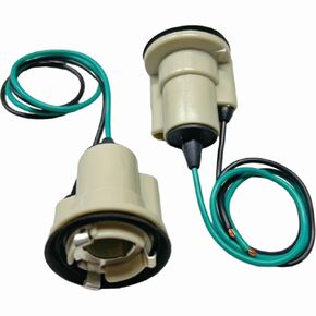 2PCs Socket for Reverse Tail Light & Park Turn Signal 2 Wire Back up Light Electrical Socket for 1965 to 1969 1670 1971 to 1979 1980 1981to 1989 1990 1991 GM use1156