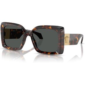 Versace Woman Sunglasses Dark Ruby Frame, Dark Grey Lenses, 54MM