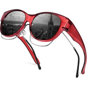 Polarized Fit Over Sunglasses for Women, Trendy Oversized Wear Over Glasses Shades UV400 Protection TS5779