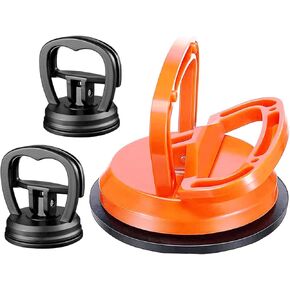 Dent Puller,Car Dent Puller Car Dent Removal Kit Suction Cup Dent Puller Dent Remover Tool and Dent Repair Kit Handle Lifter for Cars Body,Glass,Screen,Objects Moving (Orange+Black)