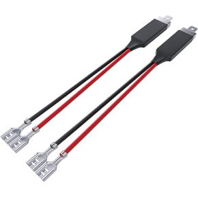 Hikari H1 LED Male Adapter Plug Single Diode Converter Connecting Connering Harness Socket Diode Extension خطوط كبل محول لملحقات كابلات المصباح - 2 حزمة