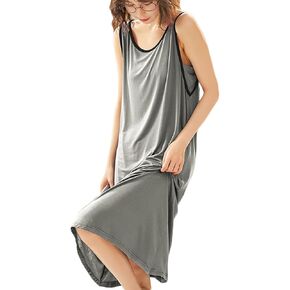 XL Lightgown Long Summer Summeress Nightshirt Round Dound Dound Chemise Soft Cotton Cotton Tank Top Light Dress Dresswear Ray