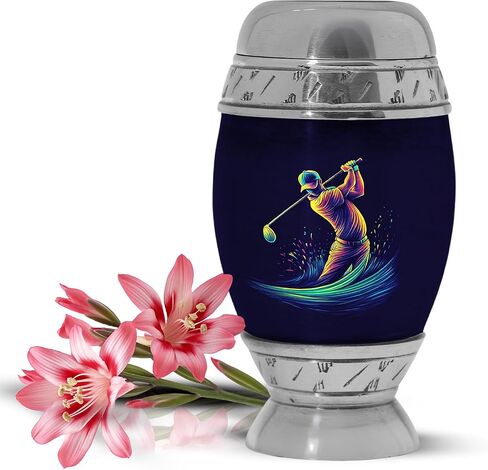 Yatskia Golf Small Urn for Ashes Adult Male, Cremation Urns for Human Ashes, (Pack of 1, 3 Inch) in Saudi Arabia