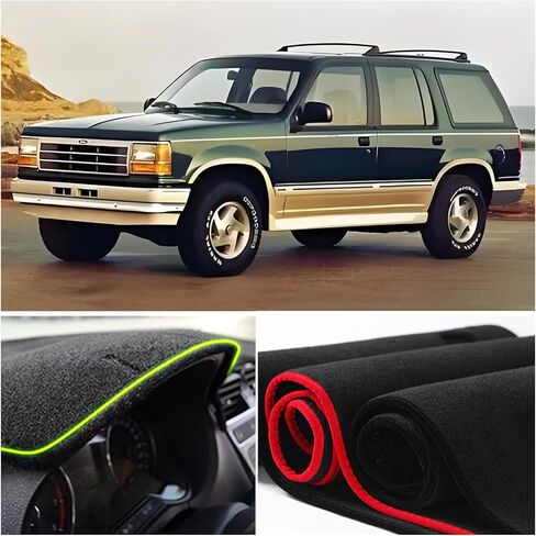 Dashboard Mat Cover UV Rays Protector Fit for 1995-2011 Ford Ranger/ 1995-2001 Explorer/ 1995-2010 Mazda B2300 B2500 B3000 B4000 and Mercury Mountaineer 1997-2001 Dash Mat Carpet Accessories in Kuwait