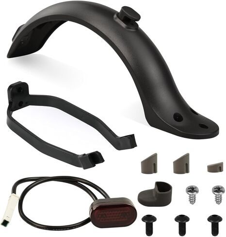 Flylin Scooter الخلفي الحاجز ، قوس Mudguard مع مسامير/خطاف/خلفي ، متوافق مع سكوتر كهربائي M365 (أسود) in Saudi Arabia