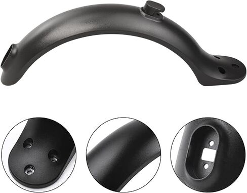 Flylin Scooter الخلفي الحاجز ، قوس Mudguard مع مسامير/خطاف/خلفي ، متوافق مع سكوتر كهربائي M365 (أسود) in Saudi Arabia