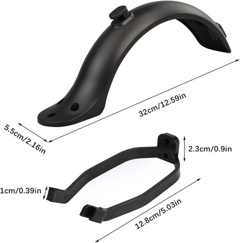 Flylin Scooter الخلفي الحاجز ، قوس Mudguard مع مسامير/خطاف/خلفي ، متوافق مع سكوتر كهربائي M365 (أسود) in Saudi Arabia