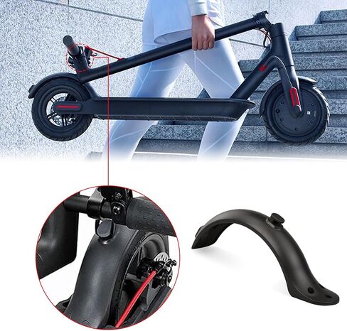 Flylin Scooter الخلفي الحاجز ، قوس Mudguard مع مسامير/خطاف/خلفي ، متوافق مع سكوتر كهربائي M365 (أسود) in Saudi Arabia