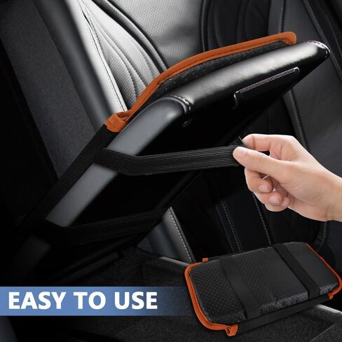 Car Center Console Cover, 12.2"×6.9" Leather Arm Rest Cover for Car, Comfortable Armrest Seat Box Cushion with Pocket, Armrest Cover Protector Universal Car Interior Accessories (Dark Green) in Saudi Arabia