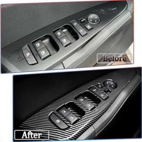 Armrest Window Switch Panel Cover，for Kia Sportage 2023 2024 2025，Door Window Control Panel Cover Car Sport Interior Accessories - Carbon Fiber in Saudi Arabia