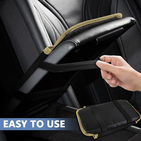 Car Center Console Cover, 12.2"×6.9" Leather Arm Rest Cover for Car, Comfortable Armrest Seat Box Cushion with Pocket, Armrest Cover Protector Universal Car Interior Accessories (Dark Green) in Saudi Arabia