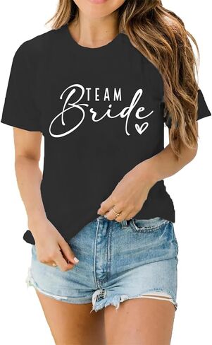 LBP Bride T-Shirt Bride Team Shirt Bachelorette Party Shirt Bridal Party Tops Bridesmaid Proposal Tees in Kuwait