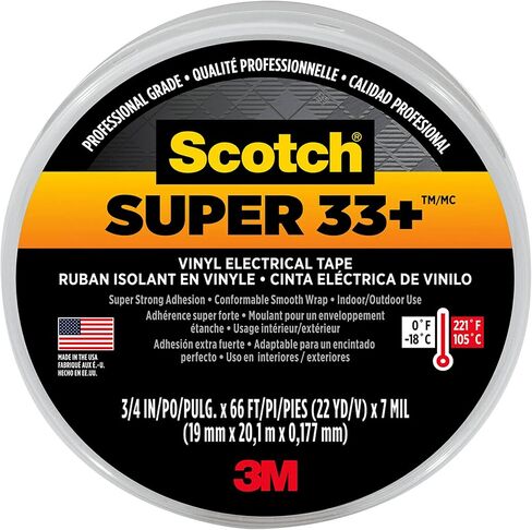 3M Scotch 700 Electrical Tape, 3/4 in x 66 ft x 7 mil, Vinyl Insulating Tape for Excellent Mechanical Protection, For Primary Insulation Up to 600V, For Indoor and Outdoor Use (03429NA) in Kuwait