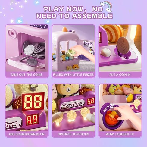 آلة مخلب صغيرة للأطفال، ألعاب الفتيات وحيد القرن الإلكترونية آلة بيع ألعاب الأركيد مع ألعاب فيدجيت من القطيفة يمكن إعادة تعبئتها من الداخل، موزع آلة الحلوى لجوائز صغيرة، هدايا عيد الميلاد وحفلات أعياد الميلاد in Kuwait