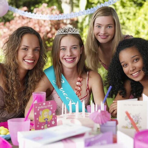 Cavetee Happy 10th Birthday Sash and Crown 10th Decorts for Girls Blue إنه عيد ميلادي للهدايا العاشرة لعيد الميلاد in Saudi Arabia