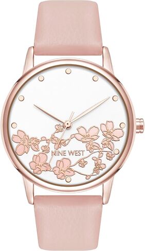 Nine West Women's Floral Dial Strap Watch, NW/3146 in Saudi Arabia