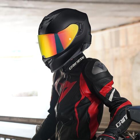 VCOROS T520 Helmet Shield Visor for ST1400/R1 - T520 Full Face Shield Helmet Visor Accessories for T520 ST1400 R1 (Chrome Red) in Saudi Arabia