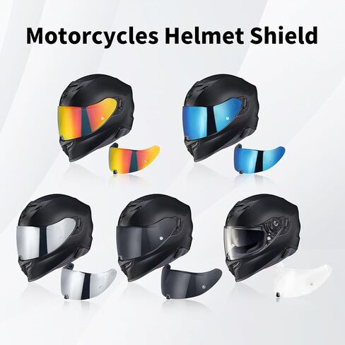 VCOROS T520 Helmet Shield Visor for ST1400/R1 - T520 Full Face Shield Helmet Visor Accessories for T520 ST1400 R1 (Chrome Red) in Saudi Arabia