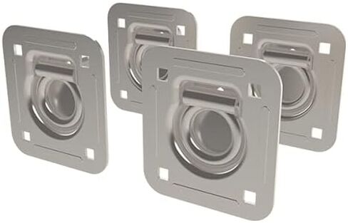 TCH Hardware 4 Pack Stainless Steel Recessed Tie Downs | Flush Pan Mount | Strong 6,000 lbs Load Rating | Heavy Duty in Saudi Arabia