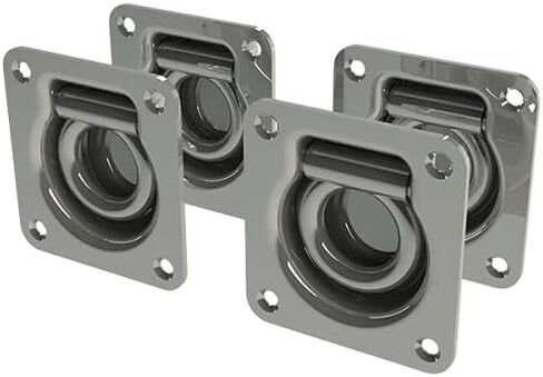 TCH Hardware 4 Pack Stainless Steel Recessed Tie Downs | Flush Pan Mount | Strong 6,000 lbs Load Rating | Heavy Duty in Saudi Arabia