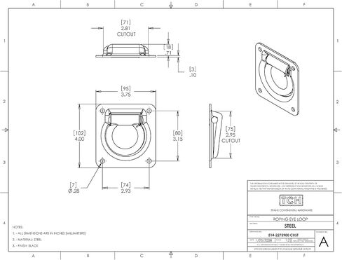 TCH Hardware 4 Pack Stainless Steel Recessed Tie Downs | Flush Pan Mount | Strong 6,000 lbs Load Rating | Heavy Duty in Saudi Arabia