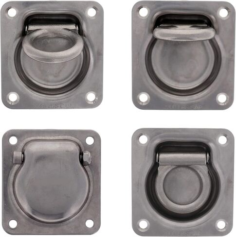 TCH Hardware 4 Pack Stainless Steel Recessed Tie Downs | Flush Pan Mount | Strong 6,000 lbs Load Rating | Heavy Duty in Saudi Arabia