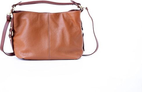 Baroncelli Leather Tote Bag, Medium Size, Genuine Italian Pebbled Leather, Designed and Made in Italy in Kuwait