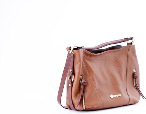 Baroncelli Leather Tote Bag, Medium Size, Genuine Italian Pebbled Leather, Designed and Made in Italy in Kuwait