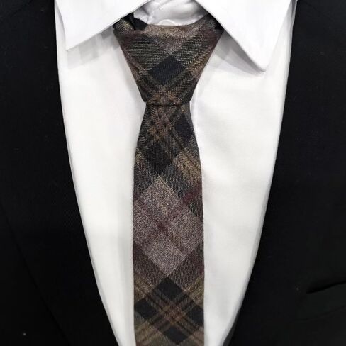Ties for Men Cotton Mens Tie, Skinny Plaid Striped Tie Cashmere Wool Necktie for Business Graduation Wedding in Saudi Arabia