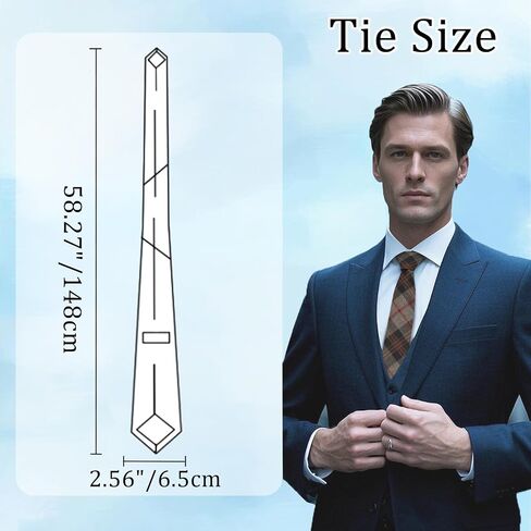 Ties for Men Cotton Mens Tie, Skinny Plaid Striped Tie Cashmere Wool Necktie for Business Graduation Wedding in Saudi Arabia